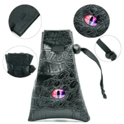Black Leatherette Changeling Eye Dice Bag