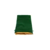Green Velvet Dice Bag With Gold Satin Lining 6x8